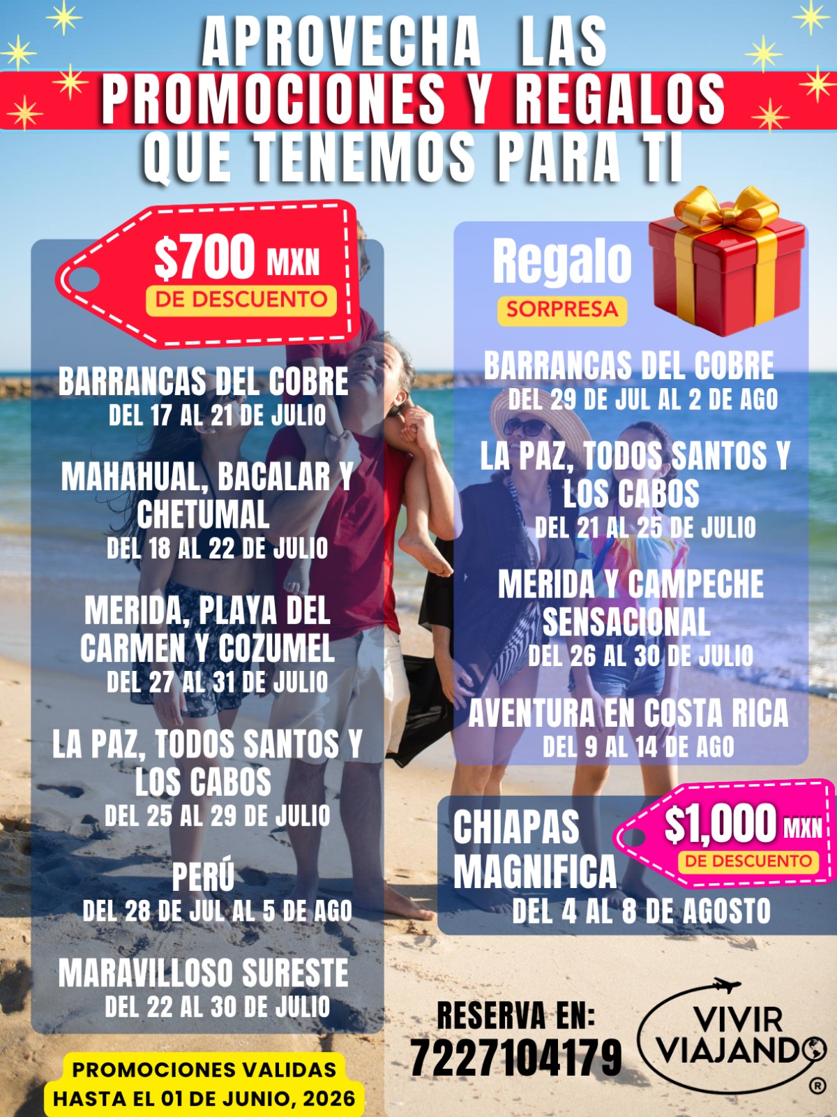 Promoción especial de viaje